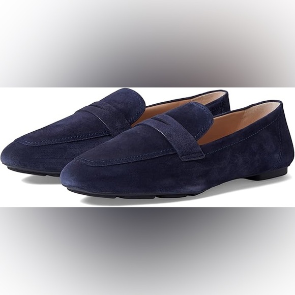 NEW STUART WEITZMAN JET PENNY LOAFERS IN NICE BLUE 6.5 - Picture 1 of 11